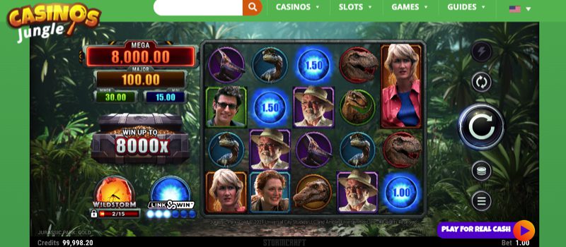 luxury casino jurassic park online slot